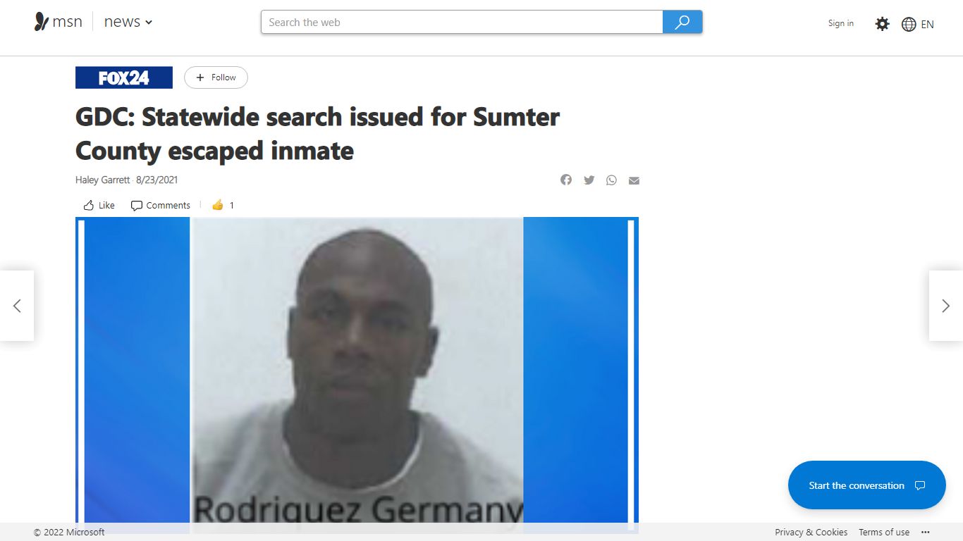 GDC: Statewide search issued for Sumter County escaped inmate